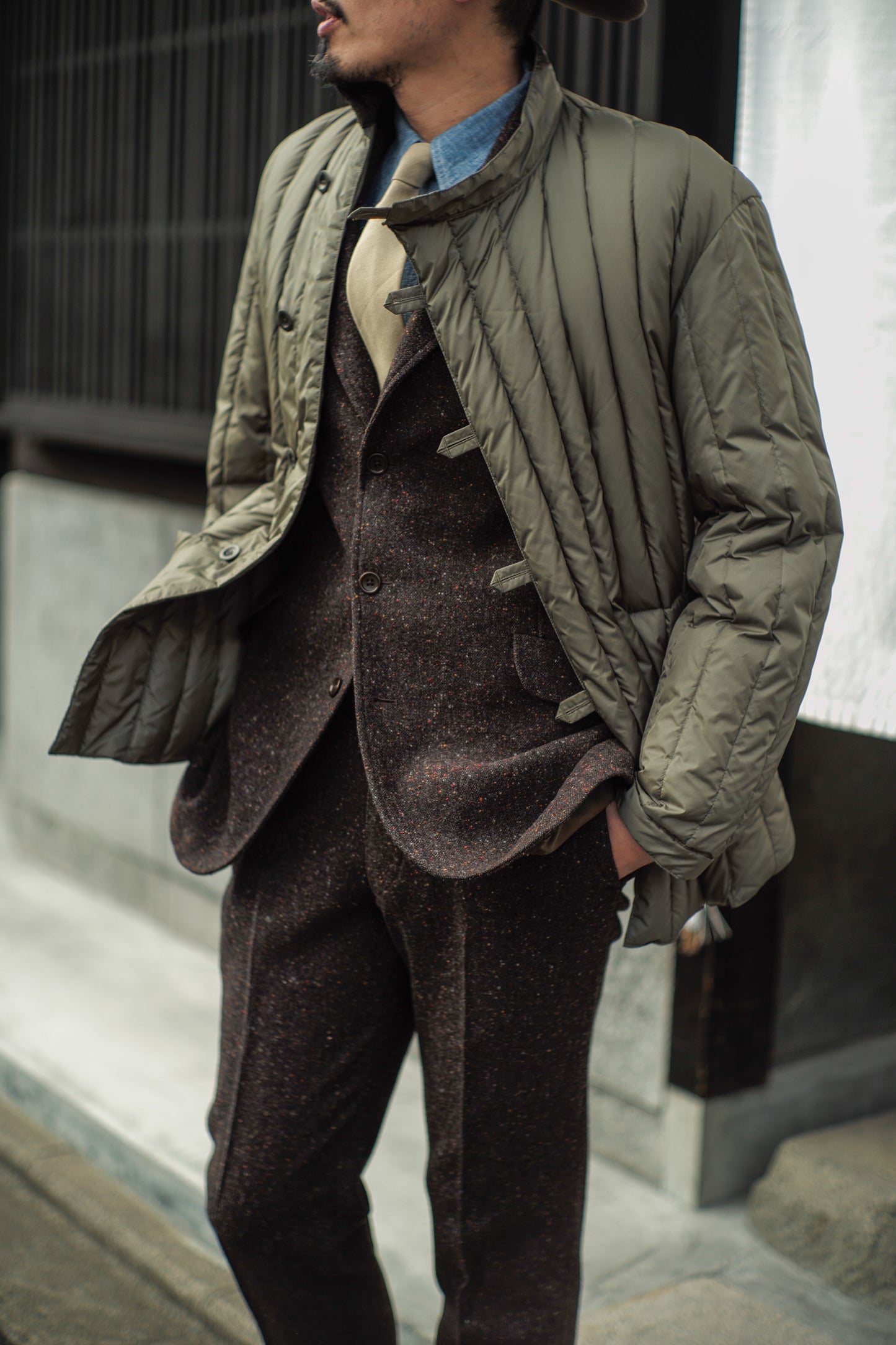 【TAKUMI】RMFC ALEXANDER DOWN JACKET OLIVE 스타일링