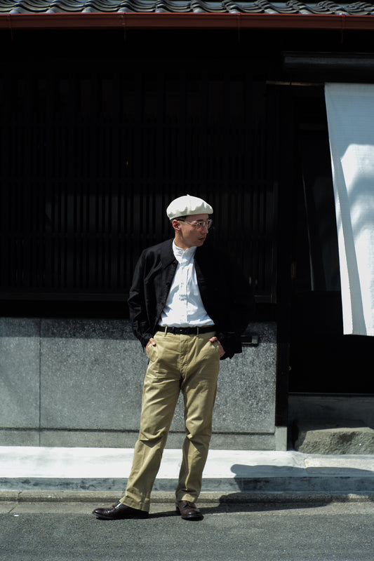 【TANAKA】COLLETIN GERMAN MOLESKIN BLACK STYLING