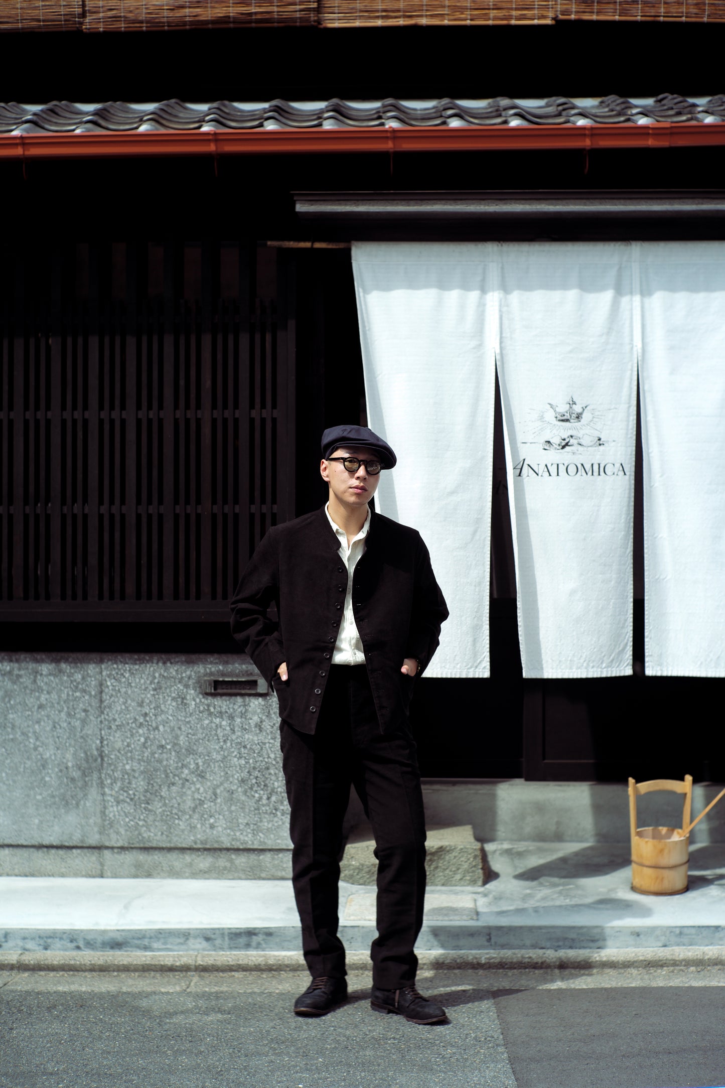 【TANAKA】DOLMAN & TENNIS ENGLISH MOLESKIN BLACK STYLING