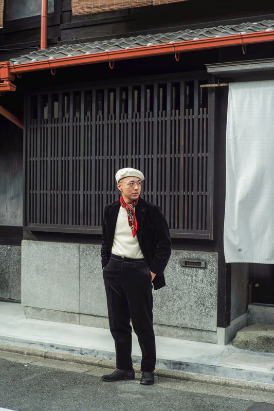 【TANAKA】HOBEREAU & 1915 PANT HEAVY CORDUROY BLACK STYLING