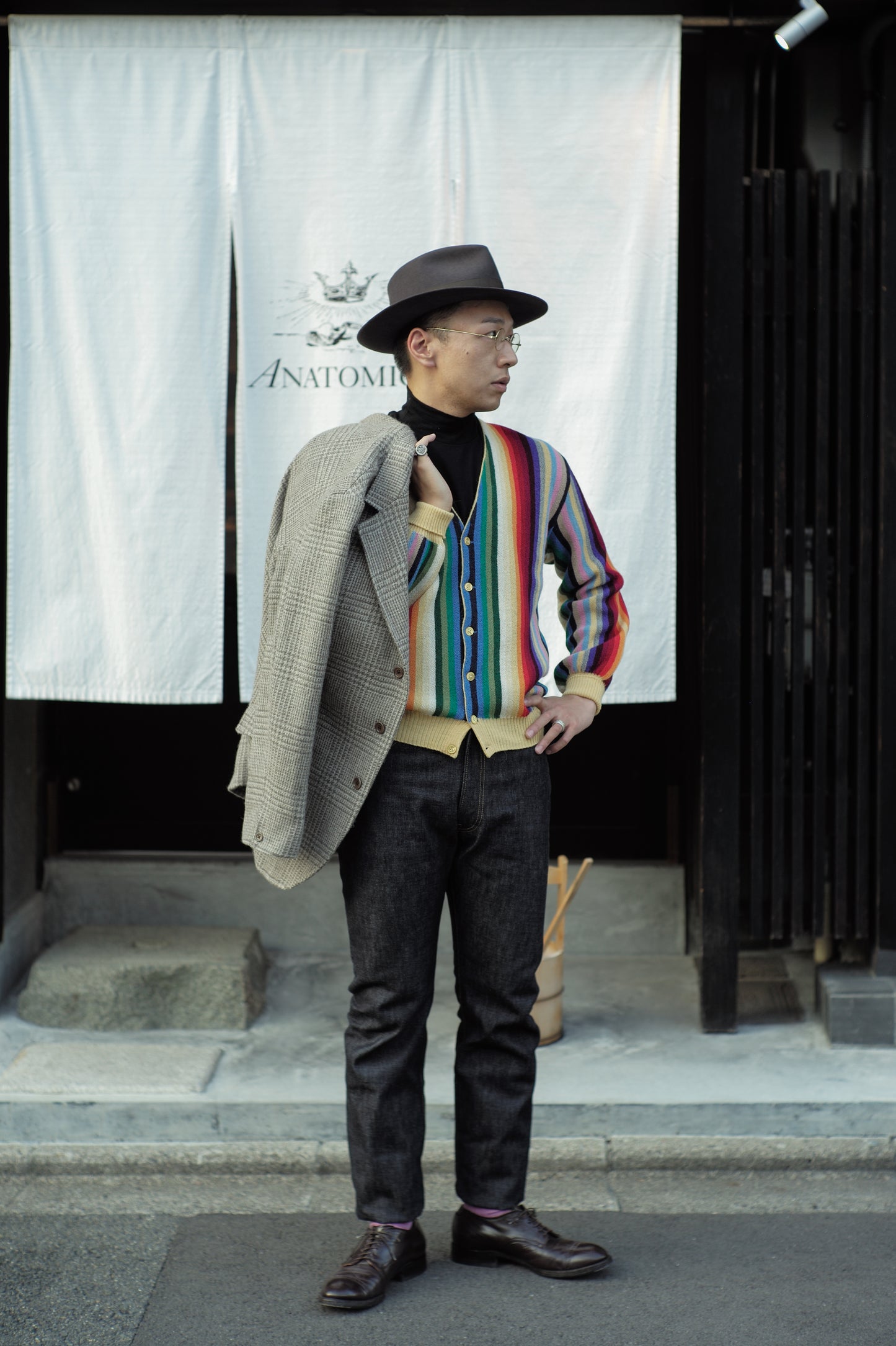 【TANAKA】CHARLY FOX ORGANIC GLENN CHECK GREY STYLING