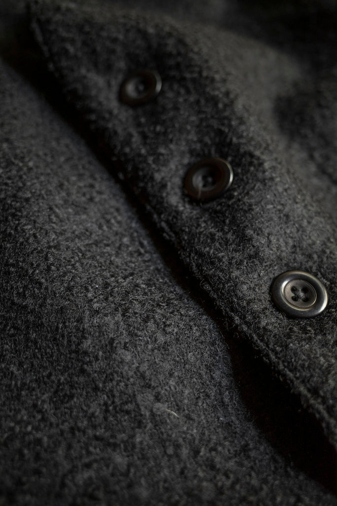 DOLMAN - BOILED WOOL - BLACK