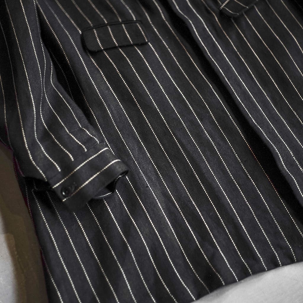 ARTHUR - IRISH LINEN - BLACK TENNIS STRIPE