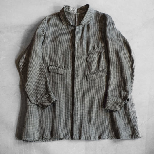 ARTHUR - IRISH LINEN - OLIVE BLUE CHECK