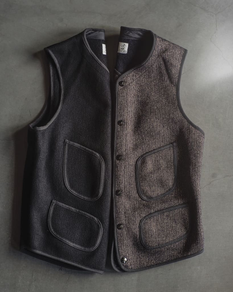 BB VEST - WOOL × COTTON - DARK NAVY