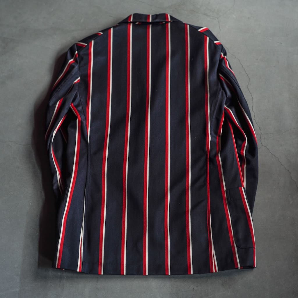 COLLEGE - WOOL × COTTON - NAVY × RED × WHITE STRIPE