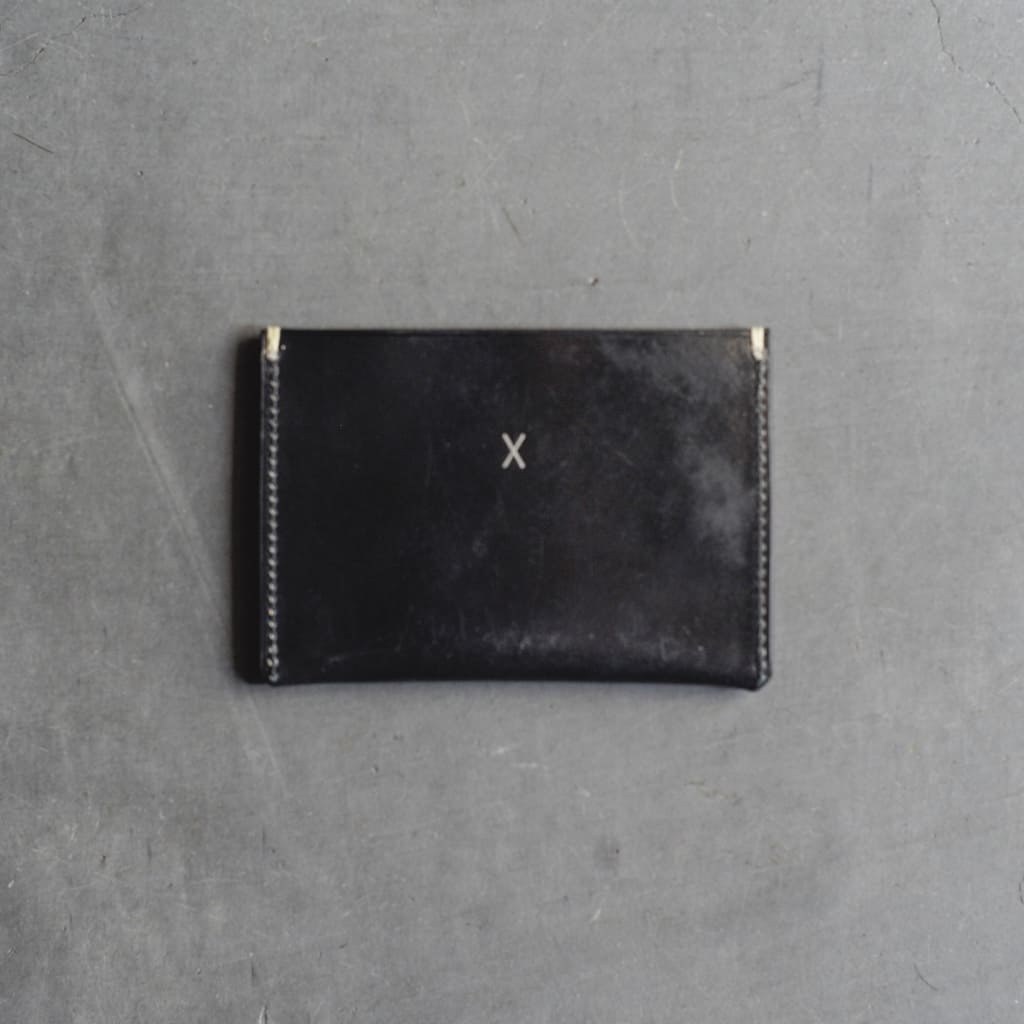 CORDOVAN CARD CASE - HORWEEN CORDOVAN - BLACK