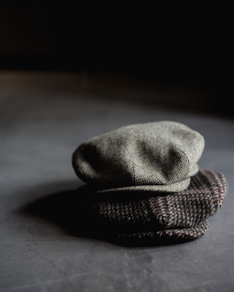 CYCLIST CAP - HARRIS TWEED - BARLEYCORN FAWN