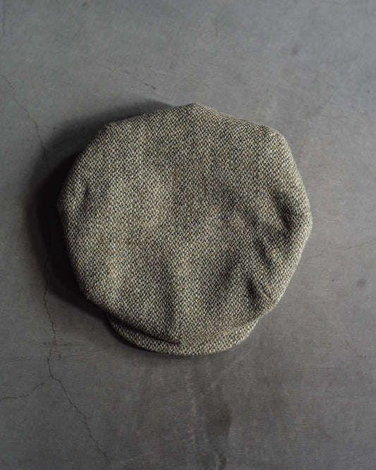 CYCLIST CAP - HARRIS TWEED - BARLEYCORN FAWN