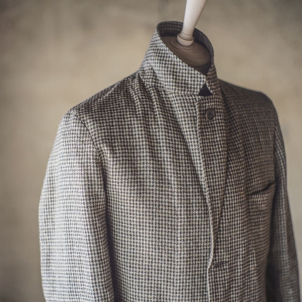 DIOGENE - LINEN STAR HOUND'S TOOTH - BEIGE