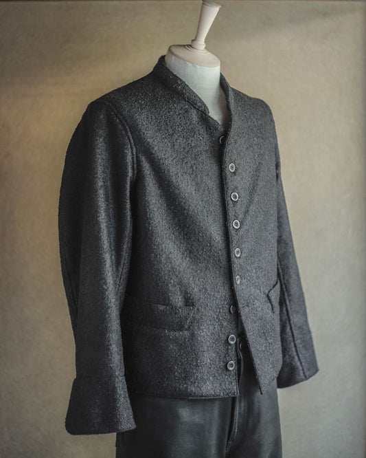 DOLMAN - BOILED WOOL - BLACK