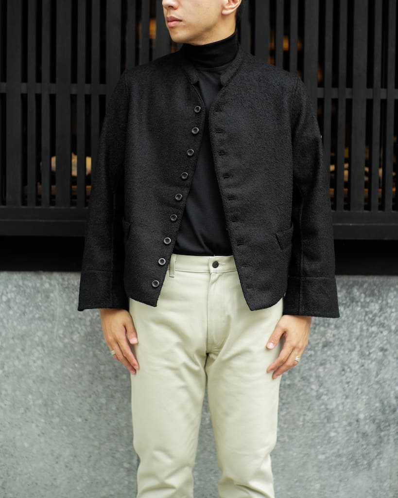DOLMAN - BOILED WOOL - BLACK