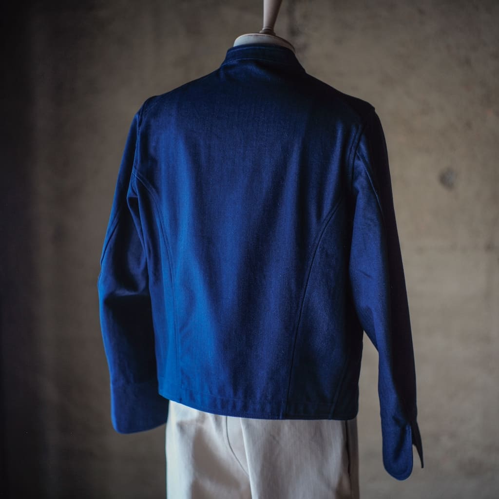 DOLMAN - COTON HERRING BONE - INDIGO