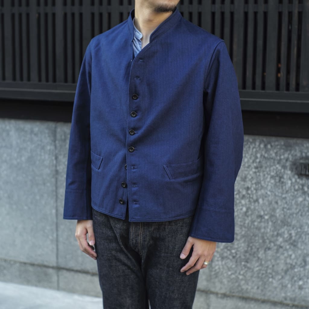 DOLMAN - COTON HERRING BONE - INDIGO