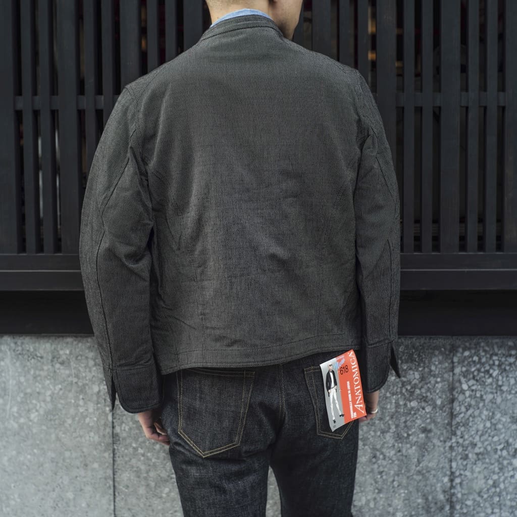 DOLMAN - COUTIL MICRO RAYURE - CHARCOAL