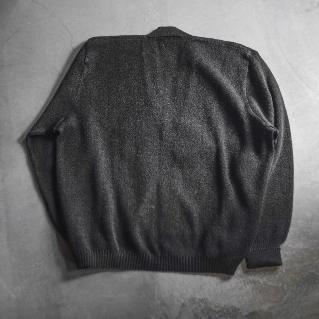 FANNI LEMMERMAYER V NECK CARDIGUN - 1PLY ALPACA - BLACK