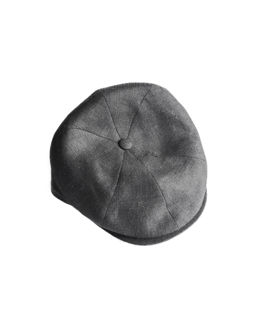 FLAT PANEL CAP - LINEN - BLACK & NATURAL