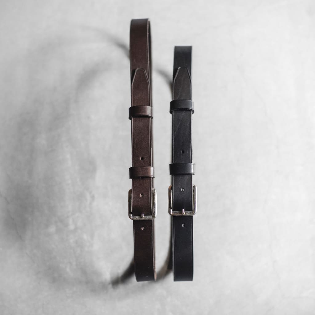 FRENCH ARMY BELT - CALF - BLACK & BROWN