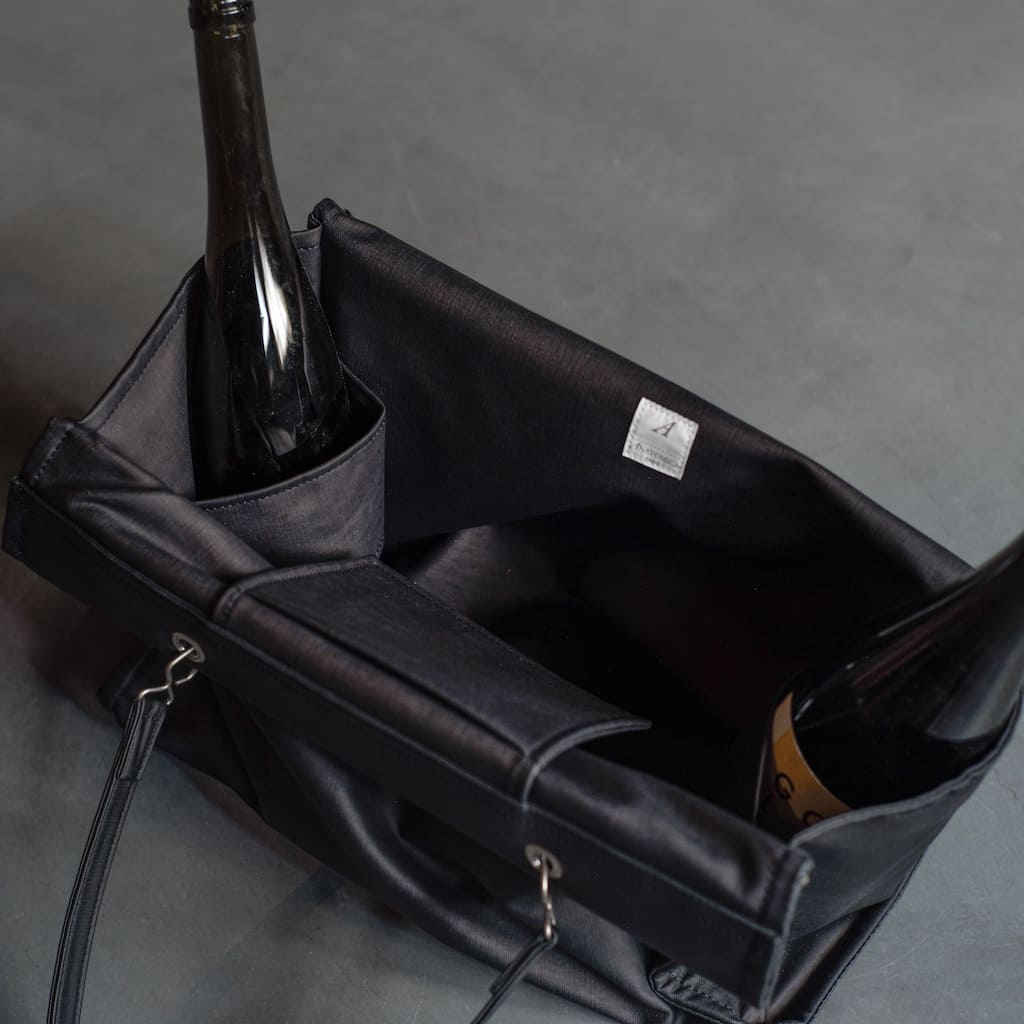 MARCHE BAG - VTG COTTON POLYESTER - NAVY BLACK