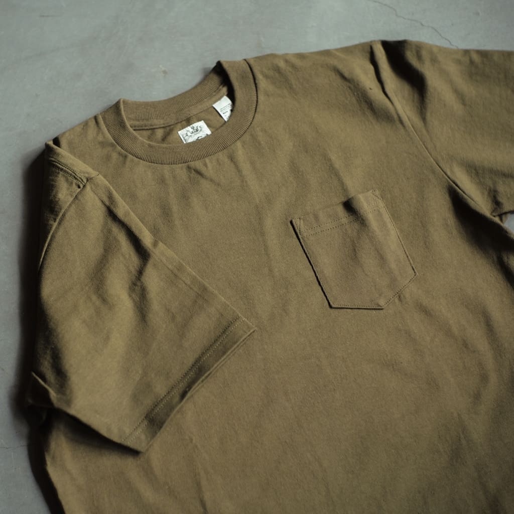MADE IN USA POCKET TEE - USA COTTON - GREEN & OLIVE
