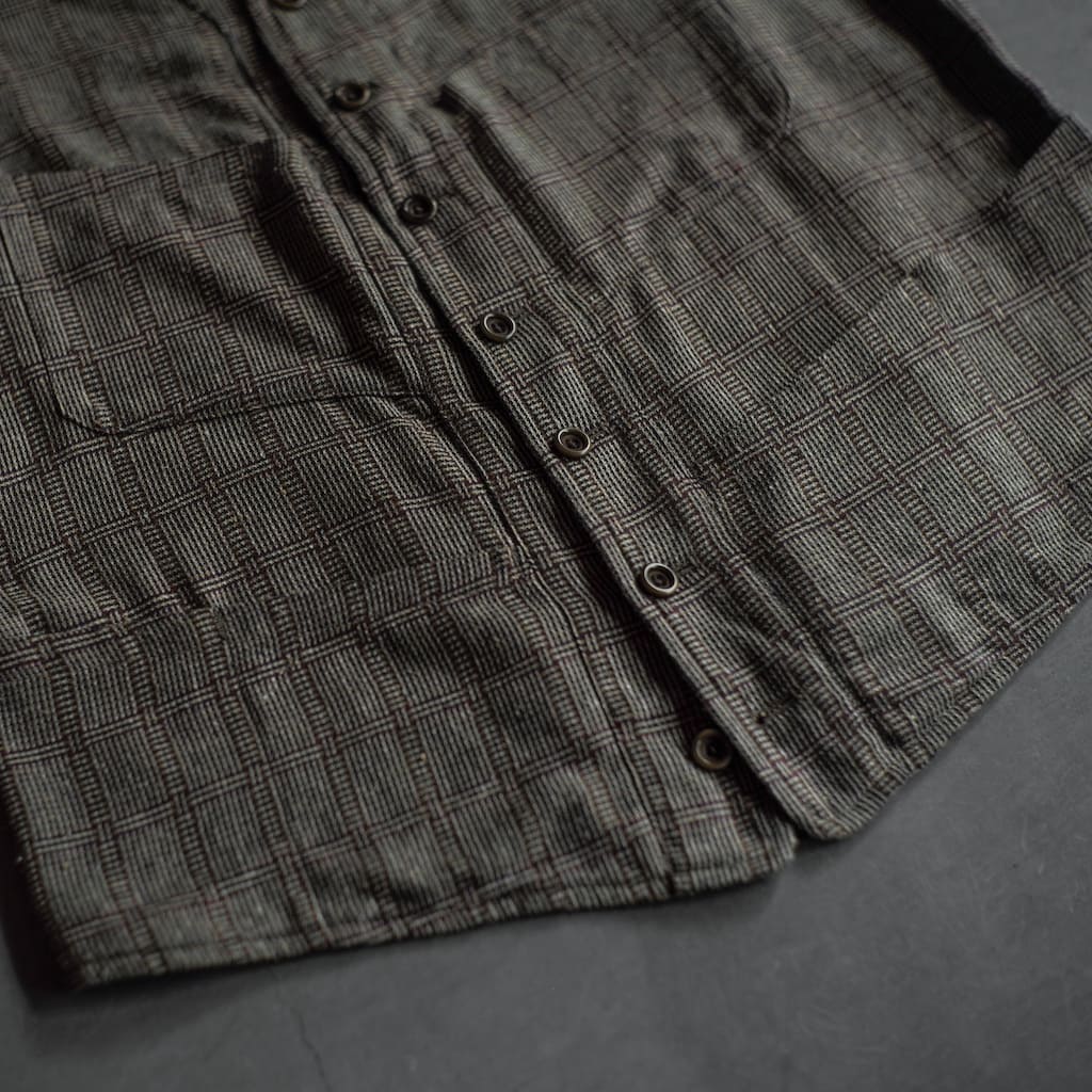 SAGAN - SILK COTTON - BROWN CHECK