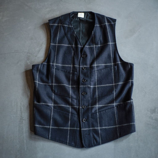 SAGAN - FOX FLANNEL - NAVY WINDOW CHECK