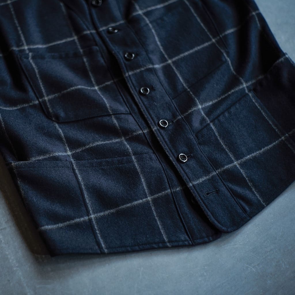 SAGAN - FOX FLANNEL - NAVY WINDOW CHECK