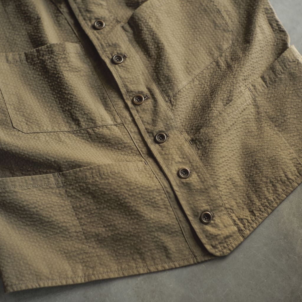 SAGAN - SEERSUCKER - KHAKI