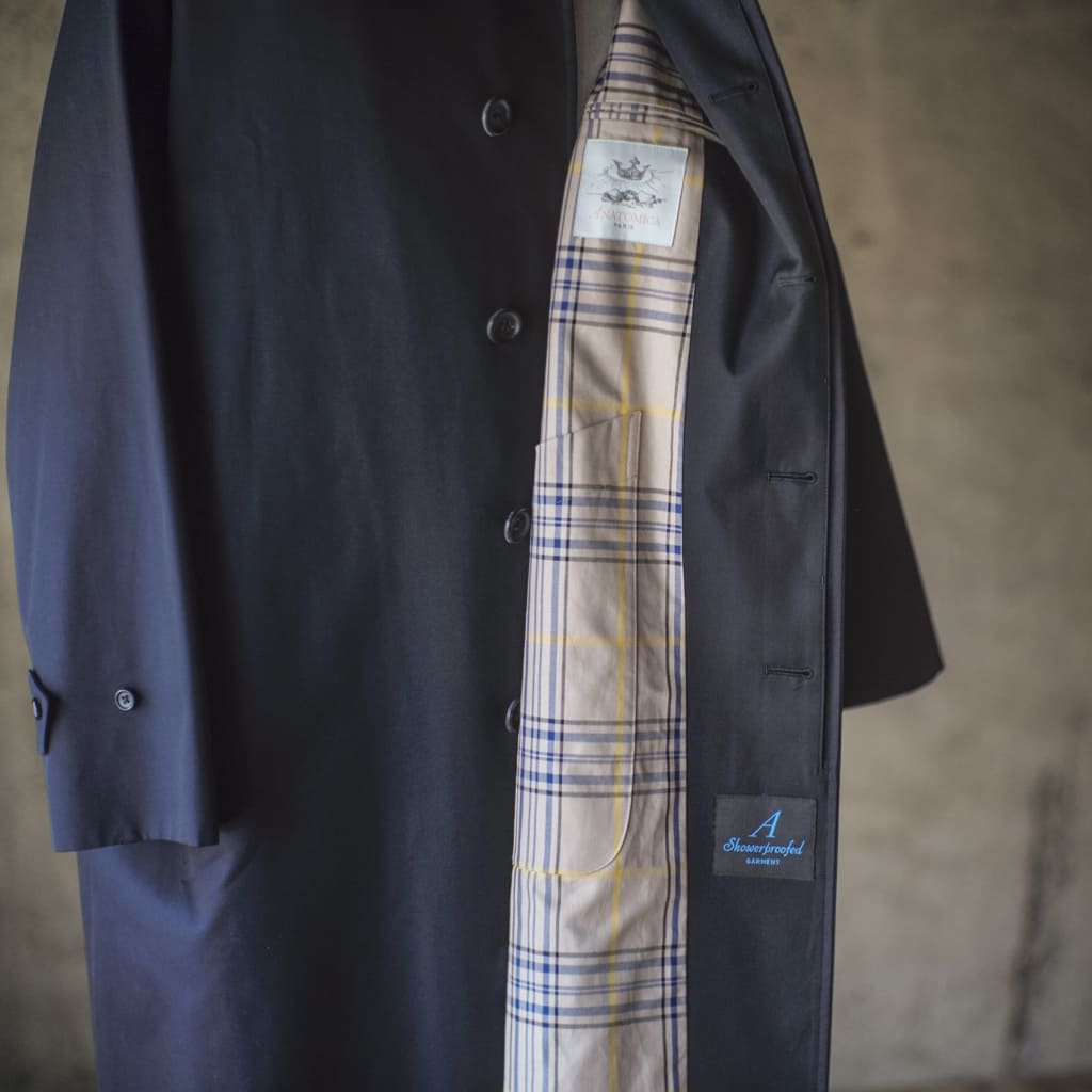 SINGLE RAGLAN COAT Ⅰ - COTTON GABARDINE - NAVY