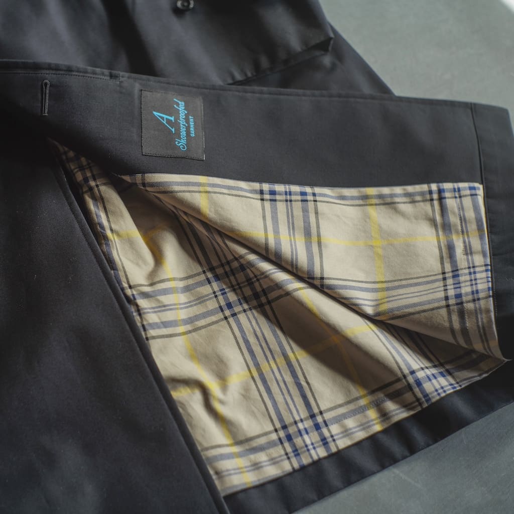 SINGLE RAGLAN COAT Ⅰ - COTTON GABARDINE - NAVY