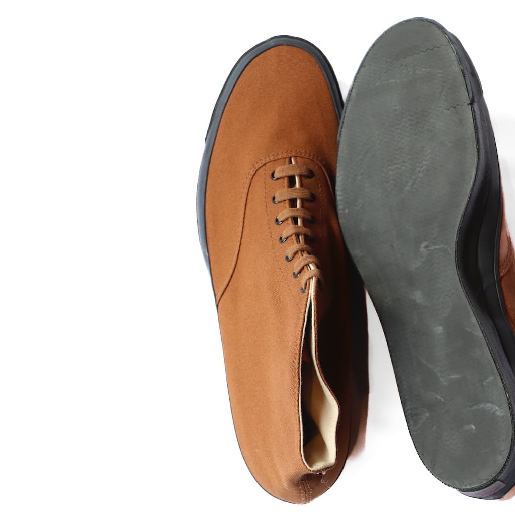 WAKOUWA HIGH CUT - BROWN CANVAS - BLACK SOLE