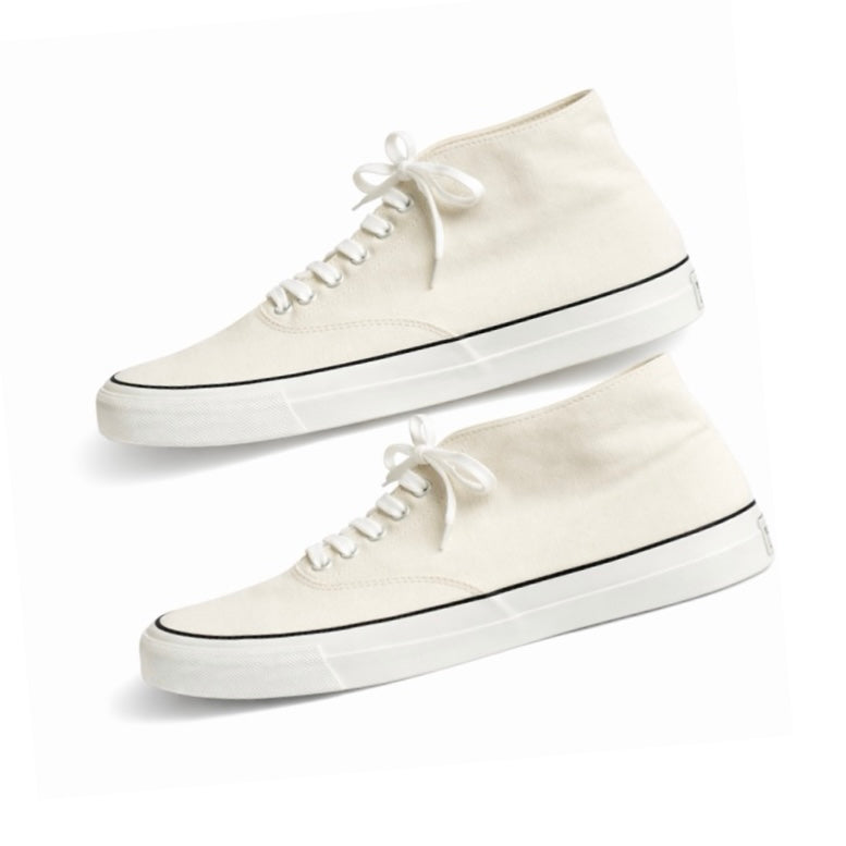 WAKOUWA HIGH CUT - WHITE CANVAS - WHITE SOLE