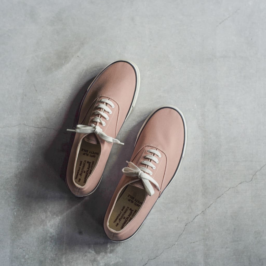 WAKOUWA LOW CUT - PINK CANVAS - WHITE SOLE