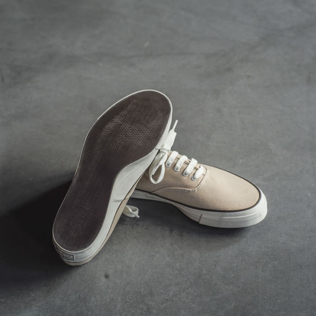 WAKOUWA LOW CUT - TAN CANVAS - WHITE SOLE
