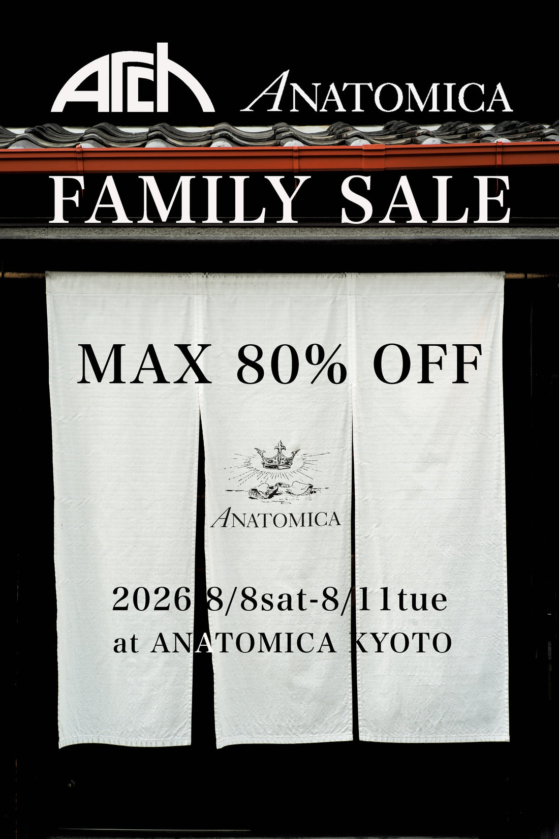 ARCH&ANATOMICA FAMILY SALE at ANATOMICA KYOTO