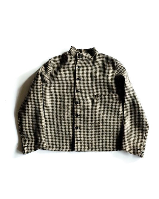 1841 - HOUND'S TOOTH LINEN - BLACK × NATURAL