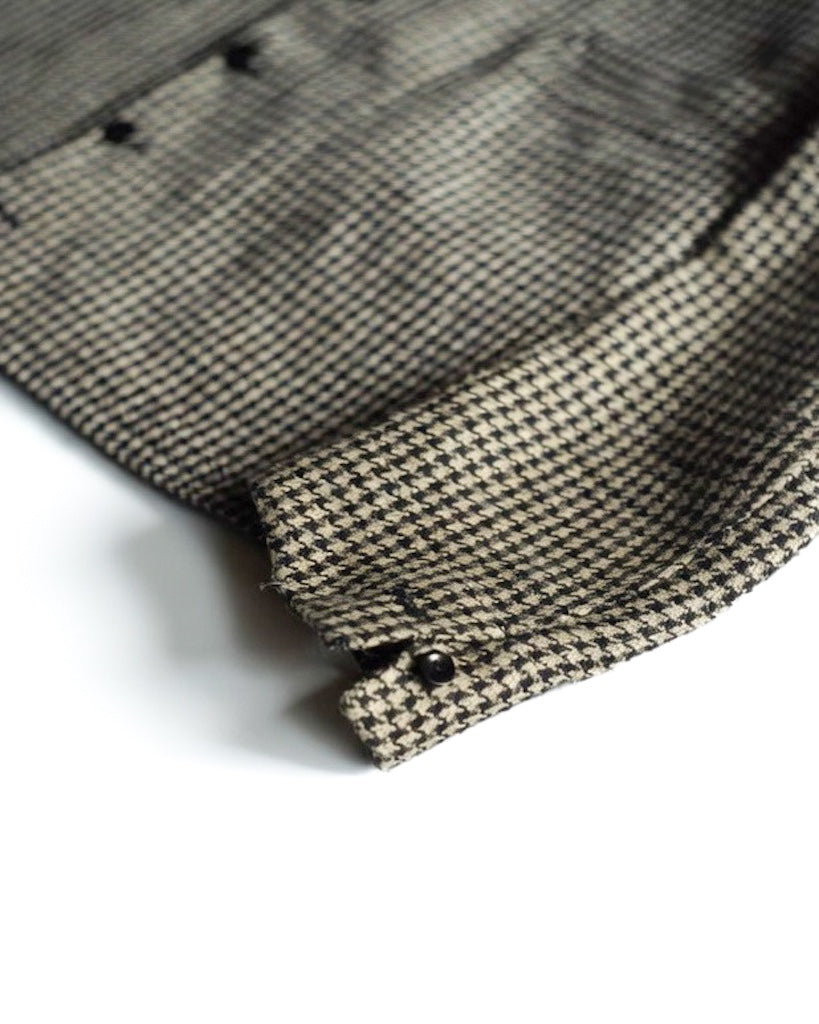 1841 - HOUND'S TOOTH LINEN - BLACK × NATURAL