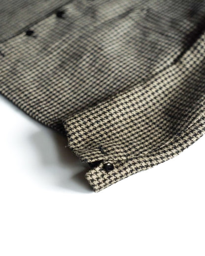 1841 - HOUND'S TOOTH LINEN - BLACK × NATURAL