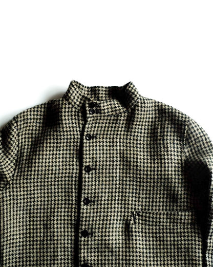1841 - HOUND'S TOOTH LINEN - BLACK × NATURAL