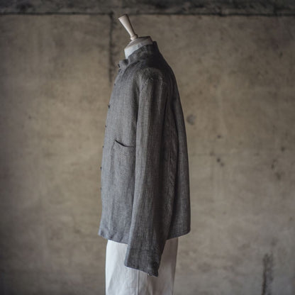 1841 - LINEN - OLIVE BLUE CHECK