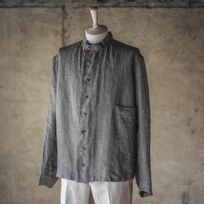 1841 - LINEN - OLIVE BLUE CHECK