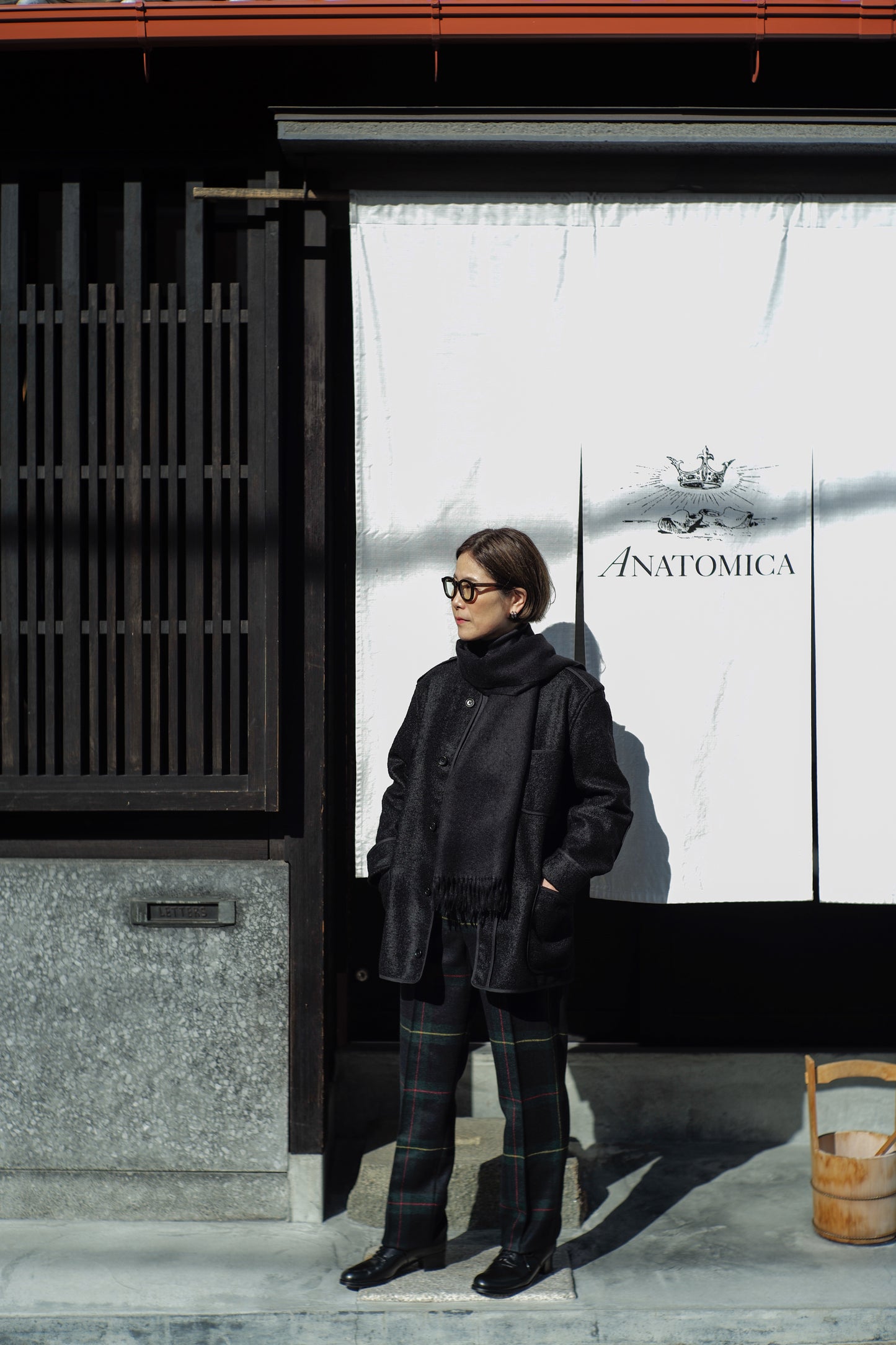 【NAKA】BASQUE JAKET BOILED WOOL BLACK STYLING