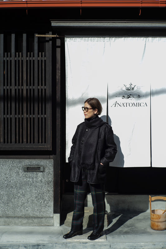 【NAKA】BASQUE JAKET BOILED WOOL BLACK STYLING