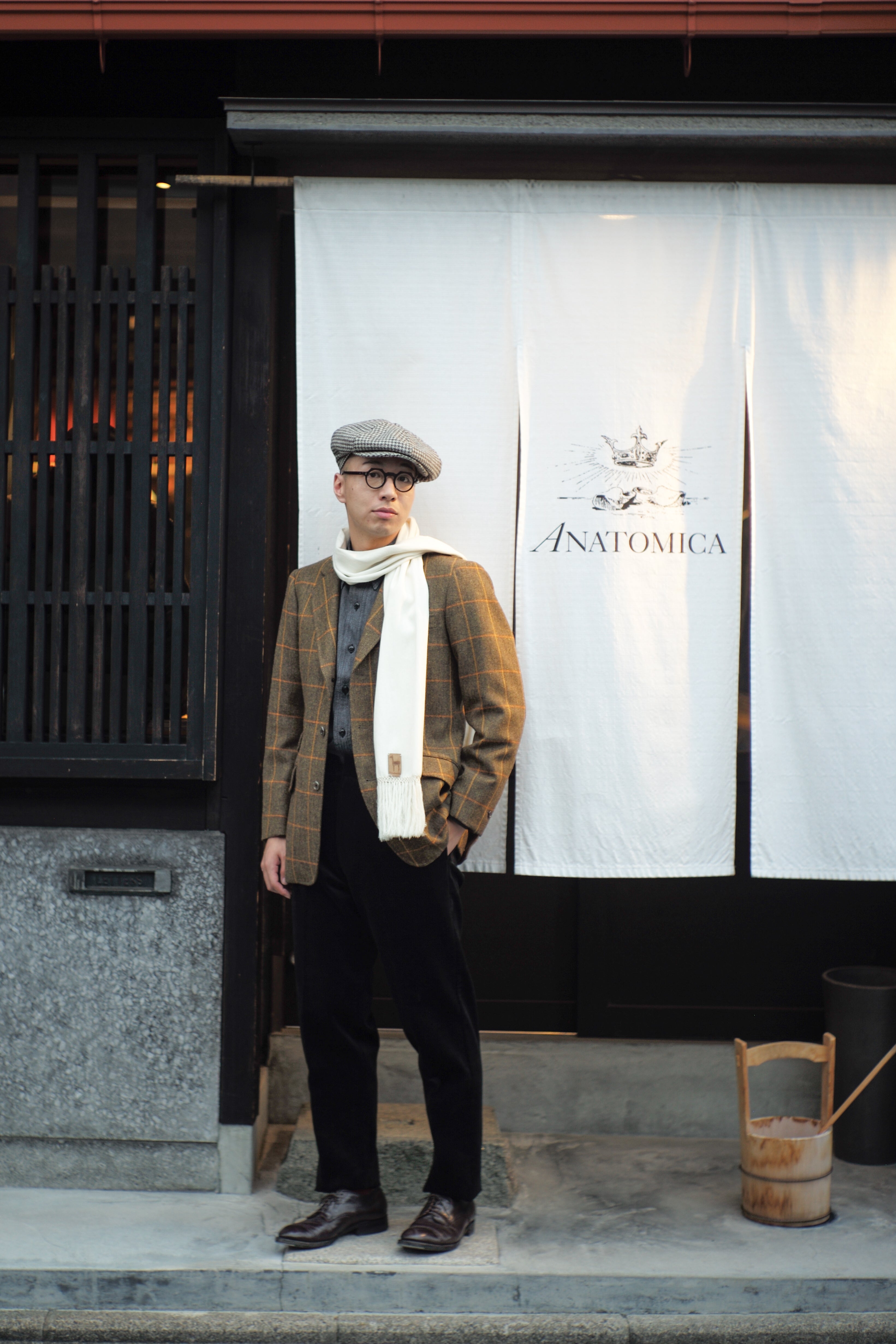 TANAKA】HUNTING JACKET OLIVE CHECK STYLING – ANATOMICA KYOTO