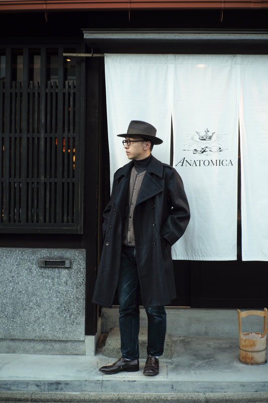 【TANAKA】CD LONG COAT FRENCH WOOL NAVY STYLING