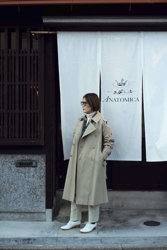 【NAKA】TRENCH COAT COTTON GABARDINE BEIGE STYLING