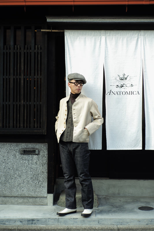【TANAKA】DOLMAN LINEN COTTON HERRING BONE NATURAL STYLING