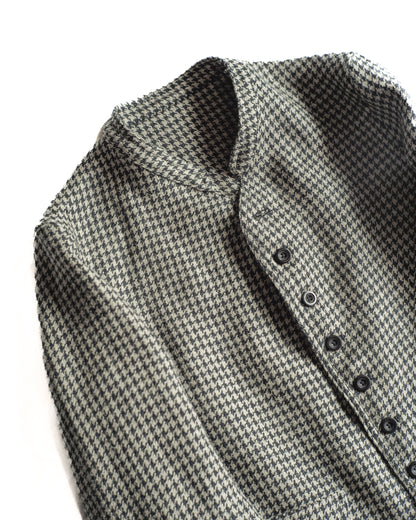 DOLMAN - HOUND'S TOOTH LINEN - BLACK × NATURAL