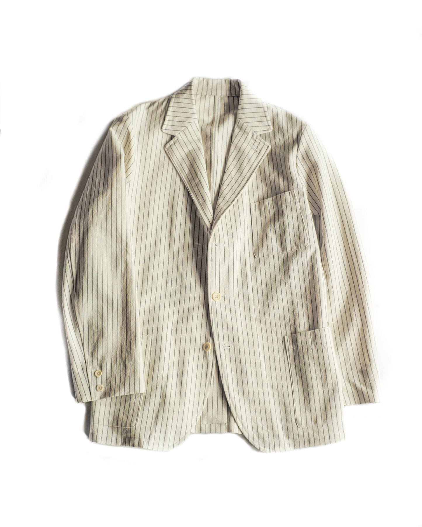 DIOGENE - COTTON RAYURE TENNIS - ECRU × BLUE