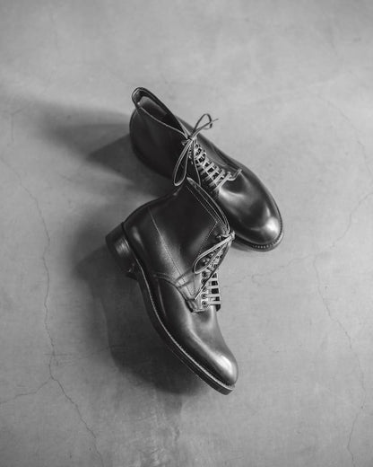 ANATOMICA by ALDEN PLANE TOE BOOT - CALF - BLACK